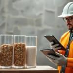 Densidad de materiales comunes: hormigón, grava, arena y tierra